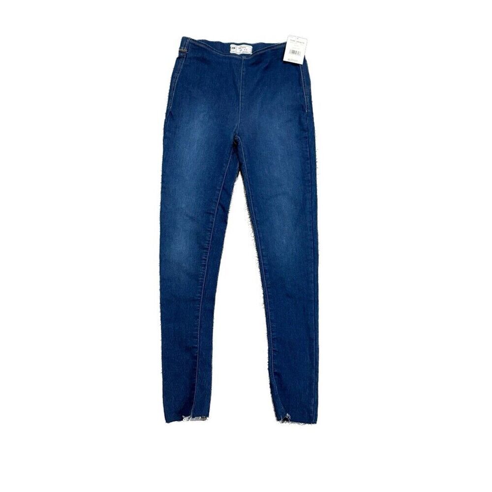 NWT Free People Woman’s Jeggings Size 26 Medium Wash Raw‎ Hem Pull On Lightweig